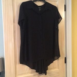 NWOT - Torrid see-through black blouse 2x